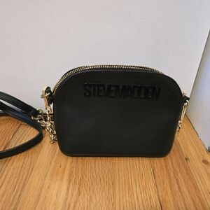 Steve Madden Black Crossbody Bag with Gold Accents
